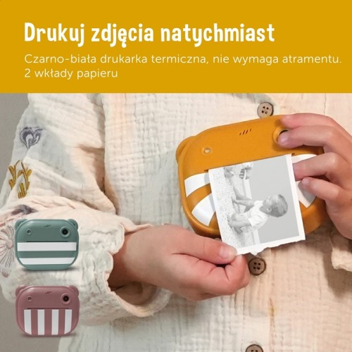 Zazu Fun Aparat Cyfrowy dla Dzieci z Drukarką Green