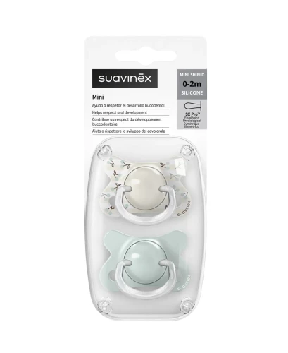 Suavinex smoczek 0-2m  birdies miętowy SX mini