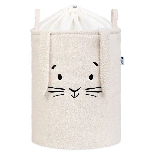 SIPO Kosz na zabawki królik kremowy 43 L.  XL ściągacz