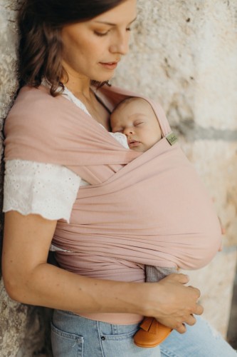 BOBA Chusta do noszenia niemowląt Wrap jasny róż nosidełko