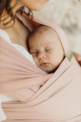 BOBA Chusta do noszenia niemowląt Wrap jasny róż nosidełko
