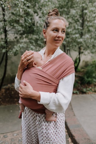 BOBA Chusta do noszenia niemowląt Wrap brudny róż  nosidełko