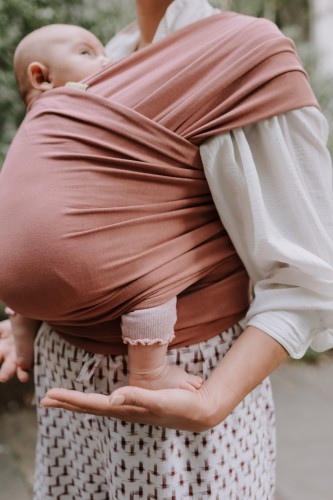 BOBA Chusta do noszenia niemowląt Wrap brudny róż  nosidełko
