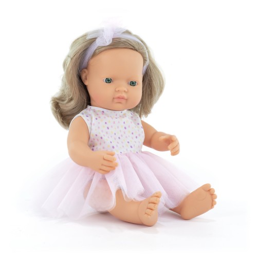 Miniland Lalka dziewczynka Europejka 38 cm ciemny blond Friends & Me