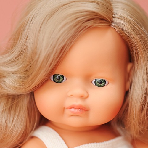 Miniland Lalka dziewczynka Europejka 38 cm ciemny blond Friends & Me