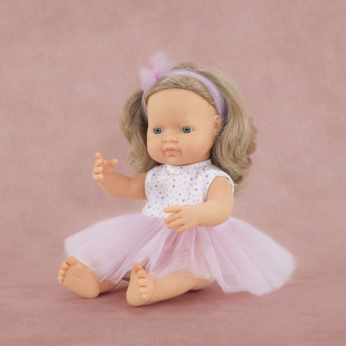 Miniland Lalka dziewczynka Europejka 38 cm ciemny blond Friends & Me