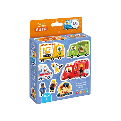 CzuCzu Puzzle do pary AUTA 18m