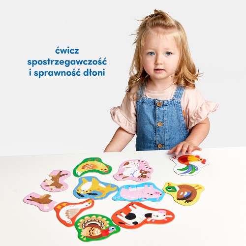 CzuCzu Puzzle do pary MOJE zwierzątka  18m