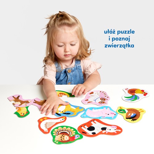 CzuCzu Puzzle do pary MOJE zwierzątka  18m