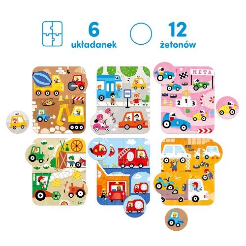 CzuCzu Puzzle  Pojazdy małe  i duże 2+