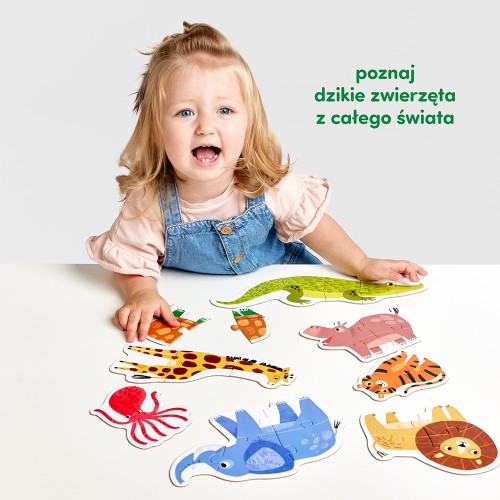 CzuCzu Puzzle progresywne Dzikie zwierzątka 2+