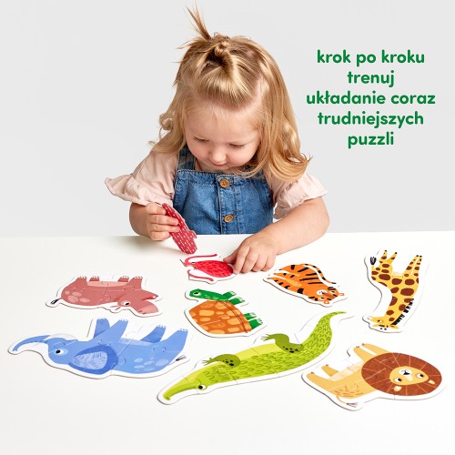 CzuCzu Puzzle progresywne Dzikie zwierzątka 2+