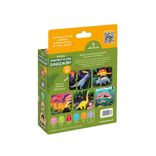 CzuCzu Puzzle Fantastyczne Dinozaury dla dzieci: 3+