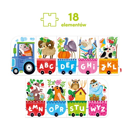 CzuCzu Literkowy traktor dla dzieci 3+