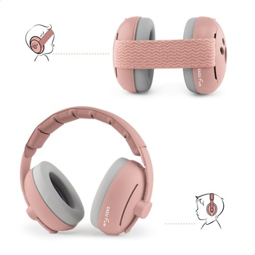 Zazu Fun Słuchawki Wygłuszające dla Dzieci Pink