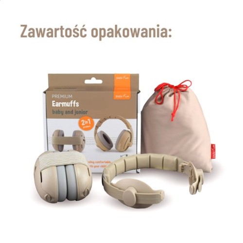 Zazu Fun Słuchawki Wygłuszające dla Dzieci Beige