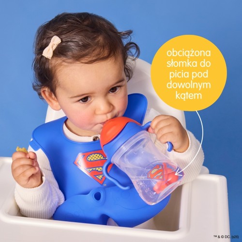 b.box Bidon niekapek ze słomką obciążoną  240 ml