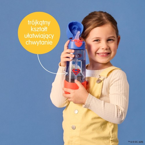 B.BOX Tritanowa butelka bidon 600 ml ze słomką SUPERMAN