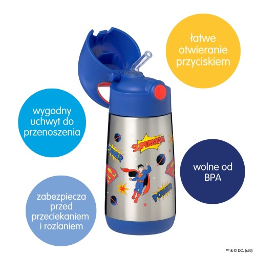 B.BOX bidon termiczny SUPERMAN  350ml.
