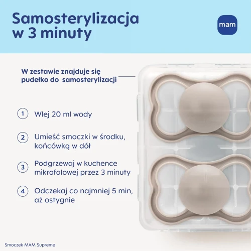 Mam baby smoczek 0m+ Perfect blue