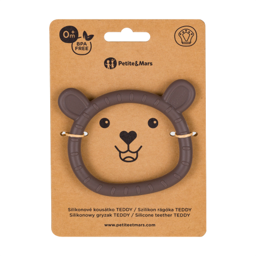 Petite&Mars Silikonowy gryzak Teddy Cocoa