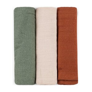 Petite&Mars pieluszki muslinowe 3 szt.zestaw Earth tones