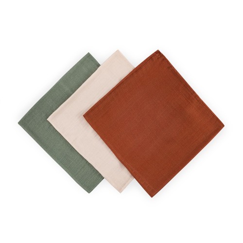 Petite&Mars pieluszki muslinowe 3 szt.zestaw Earth tones