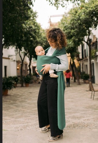 BOBA Chusta do noszenia dziecka Wrap butelkowa Zieleń