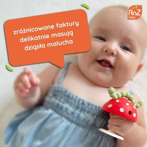 RaZbaby Gryzak Chompy z przyssawką niebieski