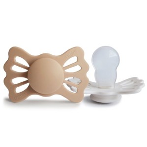 FRIGG Smoczek  2-pak silikon 6-18m Lucky Silky Satin / Cream