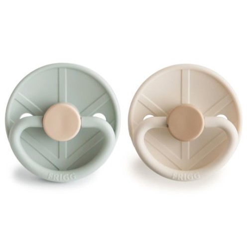 FRIGG Smoczek  2-pak silikon 6-18m Sage / Cream