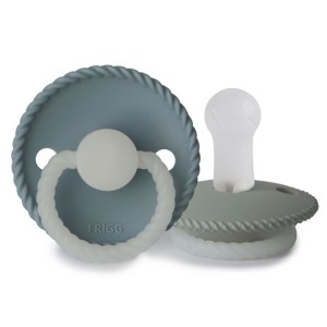 FRIGG Smoczek 2-pak silikon 6-18m Stone Blue / Sage Night