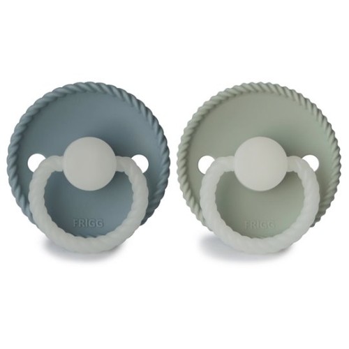 FRIGG Smoczek 2-pak silikon 6-18m Stone Blue / Sage Night