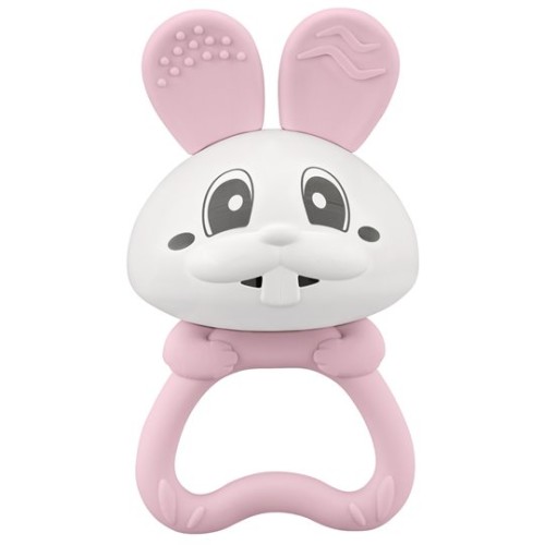 Mombella Gryzak Grzechotka 2w1 Królik Bunny Pink