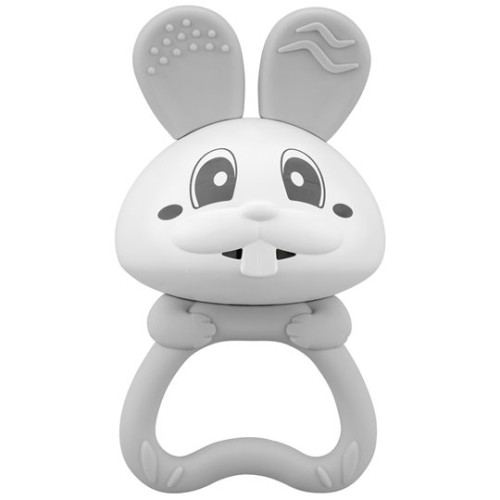 Mombella Gryzak Grzechotka 2w1 Królik Bunny Grey