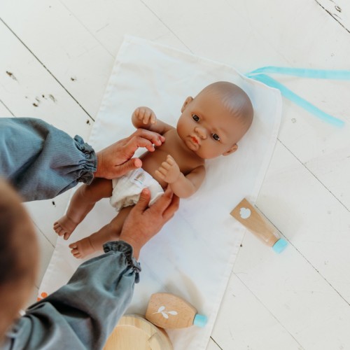 Miniland Lalka Hiszpan Baby 32 cm chłopiec folia bez ubranka