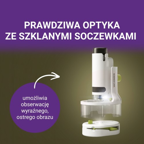 Science Can Przenośny Mikroskop Młodego Badacza 250x, 8+ top bright