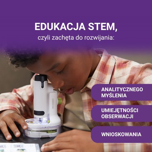 Science Can Przenośny Mikroskop Młodego Badacza 250x, 8+ top bright
