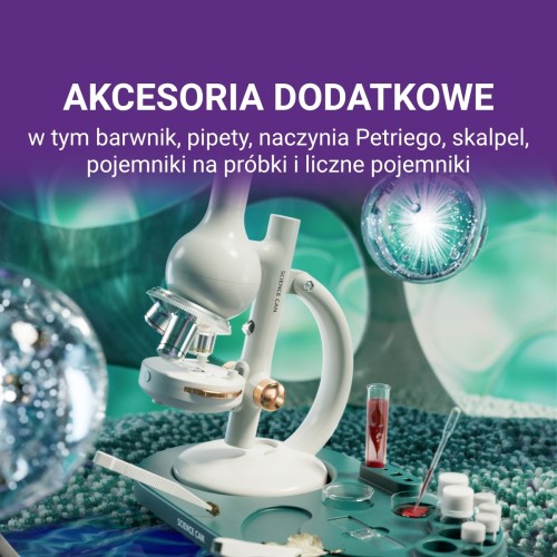 Science Can Mikroskop Młodego Badacza  Laboratorium 1600x 8+ top bright