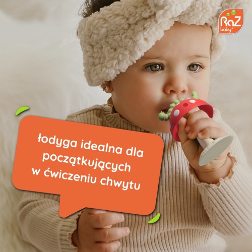 RaZbaby Gryzak Chompy z przyssawką, różowy