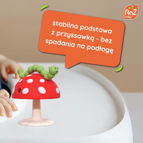 RaZbaby Gryzak Chompy z przyssawką, różowy