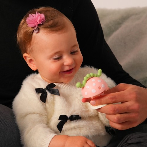 RaZbaby Gryzak Chompy z przyssawką, różowy