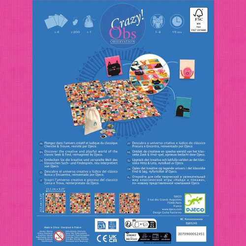 Djeco CRAZY OBS  Gra szukaj i znajdź  POSTACIE DJ05245