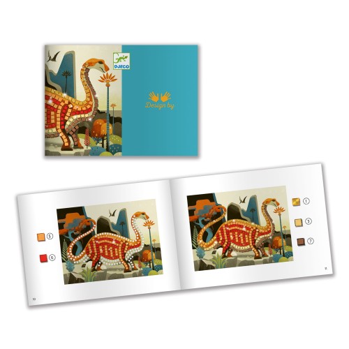 Djeco zestaw kreatywny  Mozaiki DINOZAURY DJ08899