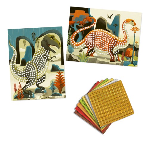 Djeco zestaw kreatywny  Mozaiki DINOZAURY DJ08899