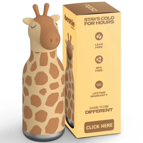 Asobu Butelka termiczna ze słomką Bestie Żyrafa 460 ml