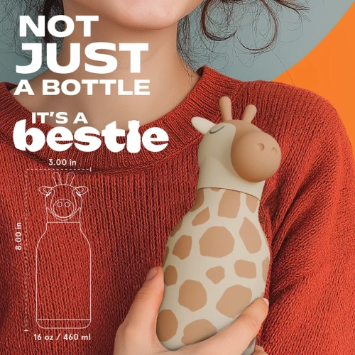 Asobu Butelka termiczna ze słomką Bestie Żyrafa 460 ml
