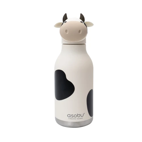 Asobu Butelka termiczna ze słomką Bestie Krowa 460 ml