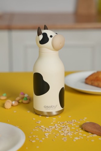 Asobu Butelka termiczna ze słomką Bestie Krowa 460 ml