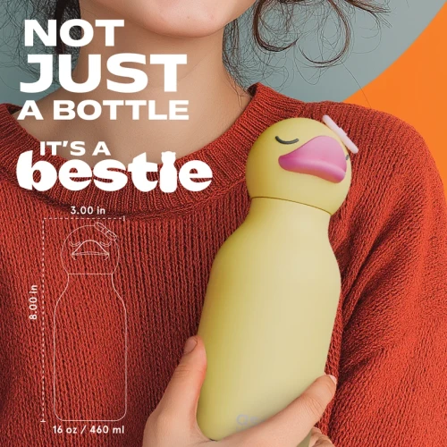 Asobu Butelka termiczna ze słomką Bestie Kaczuszka 460 ml